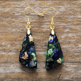Emperor-Stone Geometric Earrings