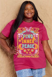 Simply Love Full Size FIND INNER PEACE Graphic Cotton T-Shirt
