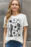 Simply Love Full Size Dancing Skeleton Graphic Cotton Tee