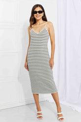 HYFVE One to Remember Striped Sleeveless Midi Dress