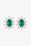1 Carat Lab-Grown Emerald Stud Earrings