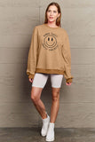 Simply Love Full Size Smiling Face Graphic Sweatshirt
