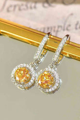 Platinum-Plated 2 Carat Moissanite Drop Earrings