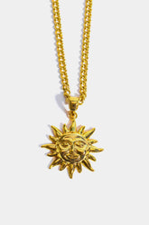 Sun Pendant Copper Necklace