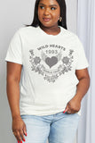 Simply Love Full Size WILD HEARTS 1993 WORLD TOUR Graphic Cotton Tee