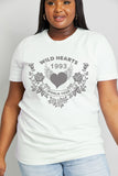 Simply Love Full Size WILD HEARTS 1993 WORLD TOUR Graphic Cotton Tee