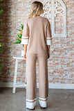 First Love Contrast Ribbed Knit Pants