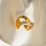 Stainless Steel Asymmetrical Open Ring