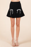 GeeGee 2-Bow Pleated Mini Skirt