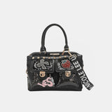 Nicole Lee USA Sequin Patch Boston Bag