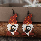 Point Hat Gnome Wooden Dangle Earrings