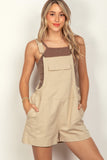 VERY J Adjustable Suspender Overalls with Pockets