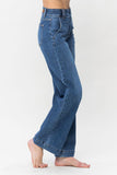 Judy Blue Full Size Double Button Wide Leg Jeans