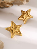 Stainless Steel Star Stud Earrings