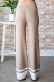 First Love Contrast Ribbed Knit Pants