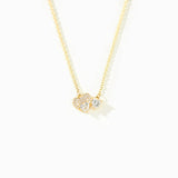 18K Gold-Plated 925 Sterling Silver Zircon Heart Necklace