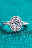 1 Carat Moissanite 925 Sterling Silver Halo Ring