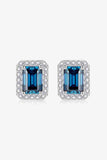 2 Carat Moissanite Stud Earrings in Indigo