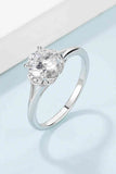 1 Carat Moissanite 925 Sterling Silver Split Shank Ring