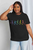 Simply Love Full Size Dancing Skeleton Graphic Cotton Tee