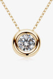 Adored 1 Carat Moissanite Pendant 925 Sterling Silver Necklace