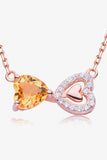 Citrine Heart 925 Sterling Silver Necklace