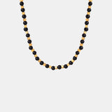 Agate Beaded Titanium Steel Necklace