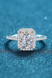 2 Carat Moissanite 925 Sterling Silver Halo Ring