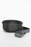 Adored PU Leather Studded Sling Bag with Fringes