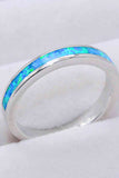 925 Sterling Silver Opal Ring in Sky Blue