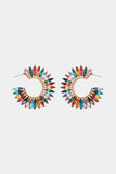 Zinc Alloy Acrylic C-Hoop Earrings