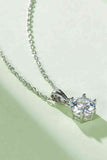 1 Carat Moissanite 925 Sterling Silver Necklace