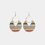 Ms.Pac-Man Shape Wooden Dangle Earrings