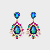 Teardrop Shape Rhinestone Alloy Dangle Earrings