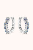 2.4 Carat Moissanite Huggie Earrings