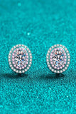 Platinum-Plated Moissanite Stud Earrings