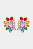 Geometrical Shape Glass Stone Dangle Earrings