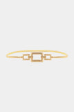 Square Shape Zinc Alloy Buckle Iron Belt