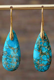Handmade Teardrop Shape Natural Stone Dangle Earrings