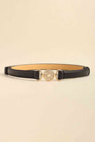 Rhinestone Decor PU Leather Belt