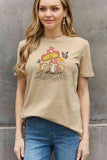 Simply Love Full Size Mushroom & Butterfly Graphic Cotton T-Shirt