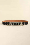 PU Leather Two Row Eyelet Belt