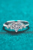 1 Carat Moissanite Heart Ring