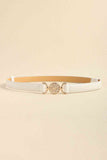 Rhinestone Decor PU Leather Belt