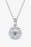 Moissanite Flower Shape Pendant Necklace