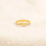 Zircon 925 Sterling Silver Cross Ring