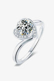 1 Carat Moissanite Heart Ring