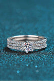 1 Carat Moissanite 925 Sterling Silver Ring