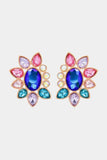 Geometrical Shape Glass Stone Dangle Earrings