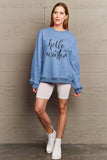 Simply Love Full Size HELLO WINTER Graphic Sweatshirt